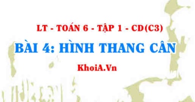 Cách nhận biết hình thang cân, công thức tính chu vi diện tích hình thang cân? Toán 6 bài 4 c3cd1